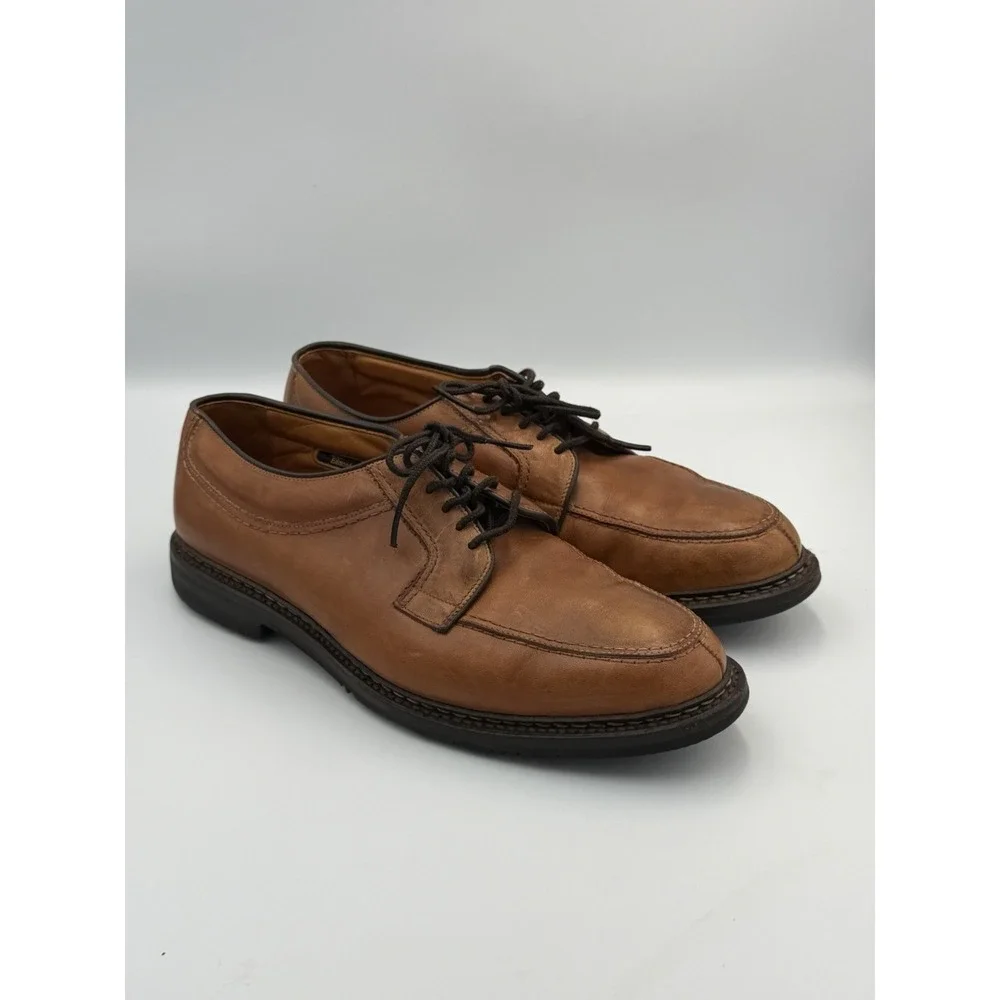 Allen Edmonds Wilbert Split Toe Derby Brown Leather Shoes 10.5D USA